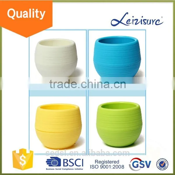 Self Watering Coloured Round Cute Flower Pot Mini Cup photo-2