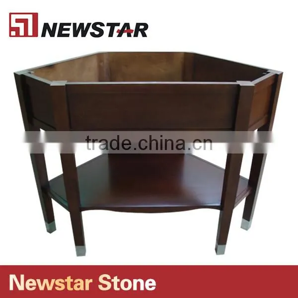 Wooden Base Corner Bathroom Vanity photo-2