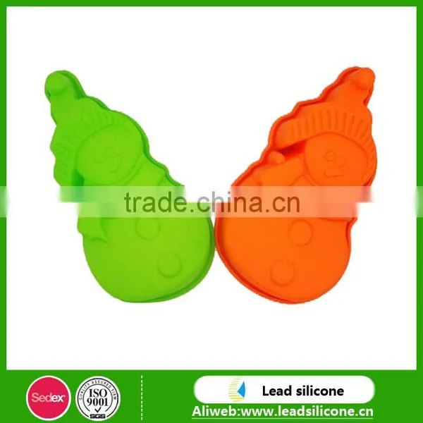 Food-grade Colorful Snowman Shape Silicone Cake Mold/silicone Chocolate Mold photo-2