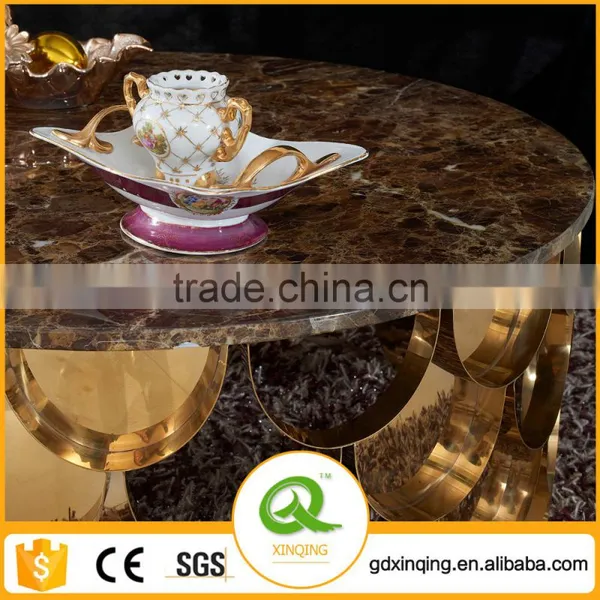 Hot Sale Gold Round Vintage Coffee Table C396 photo-3