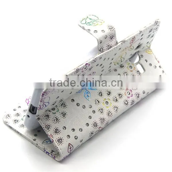 2016 Wallet Style Flip Glitter Stand PU Leather Case for Samsung G530, Cell Phone Covers photo-4
