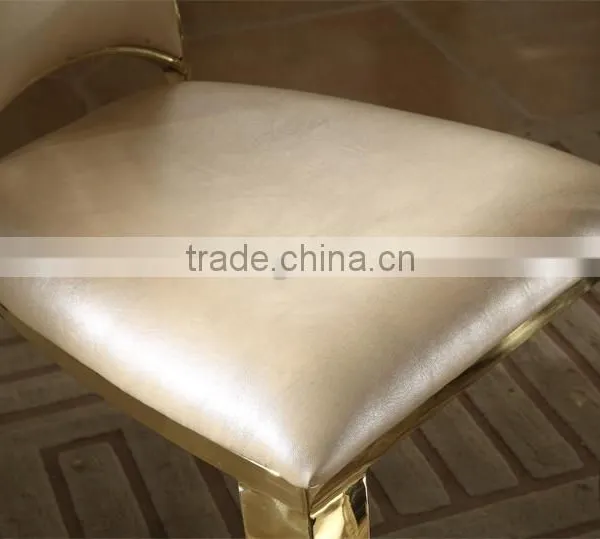 Luxury Leather Stainless Steel Dining Chair for Hotel photo-3