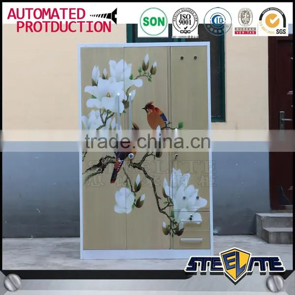 Steel Almirah Designs for Bedroom 3 Door Steel Wardrobe Godrej-almirah-designs photo-3