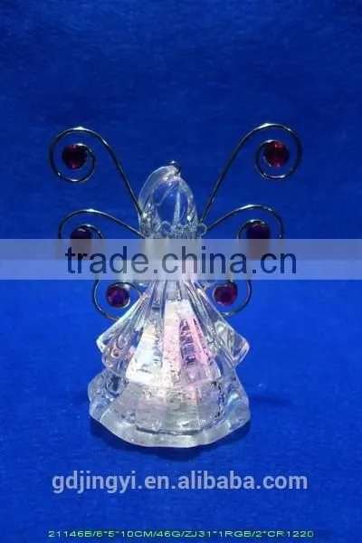LED Lighted Butterfly Wings Acrylic Angel Xmas Decoration photo-4