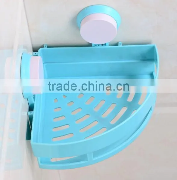 Vacuum Suction Cup Bathroom and Kitchen Plastic Triangle Shelf/holder photo-4