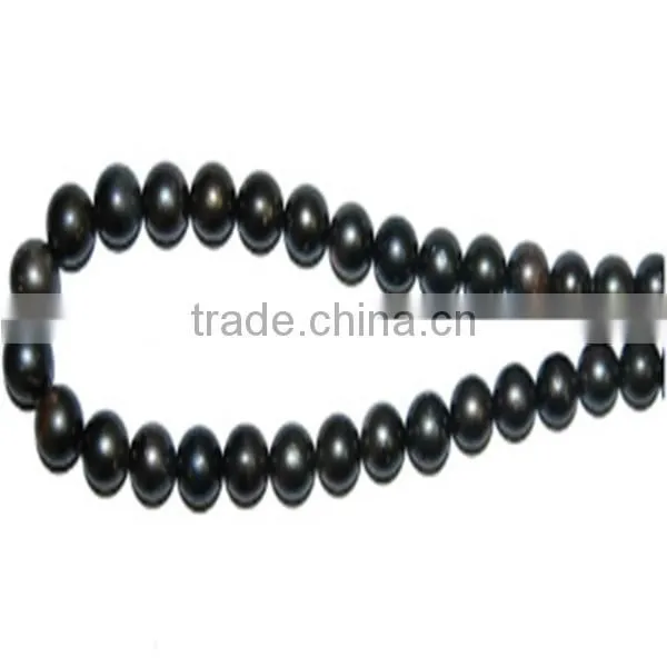 Wholesale 9-10mm Black Baroque Tahitian Pearl Strand photo-2