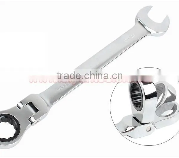 FLEXIBLE HEAD Ratchet Wrench Set Combination Spanner Kit Open Ended and Ratchet Ring Great Double Ended Combi Spanners photo-3