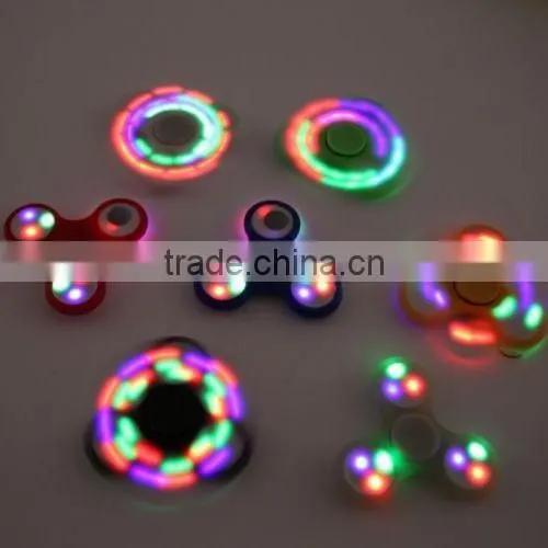 2017 Shine LED Hand Spinner Tri Fidget Finger Spinner EDC Spin Stress Focus Desk Toy photo-6