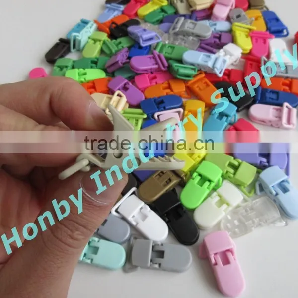 Baby Accessories Cute Color 20mm Safety Resin Baby Pacifier Clip For Holder photo-4