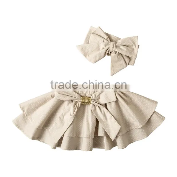Summer Hot Sale Cute Fashion Party Baby Mini Skirt With Matching Headband photo-5