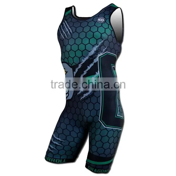Breathable and Stretachable Cheap Wrestling Singlets photo-3