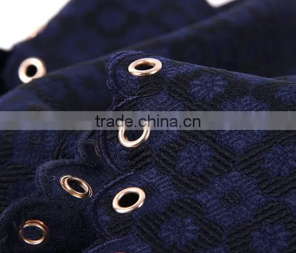 Maxnegio Jacquard Design Metal Stud Casual Dress photo-5