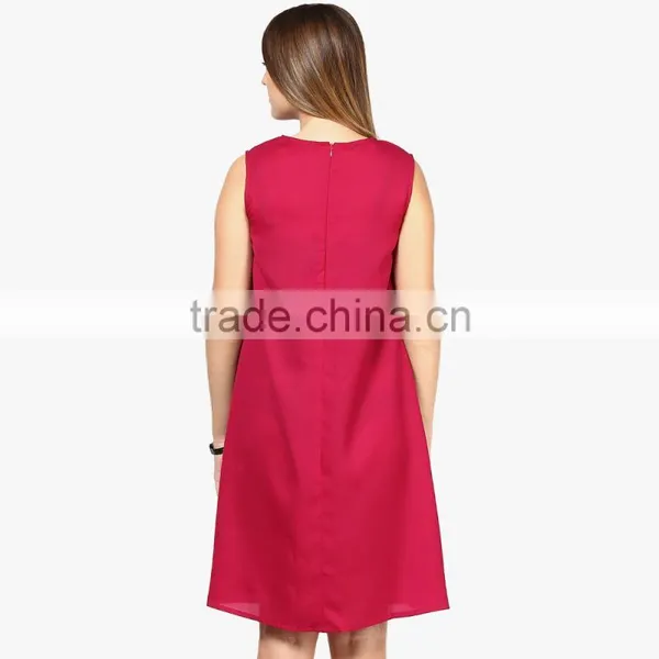 Factory Price Red Blank Sleeveless Chiffon Maternity Clothes Dresses photo-3