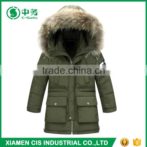 New Style Hooded Thick Warm Korea Fashion Childrens Long Winter Coat photo-5