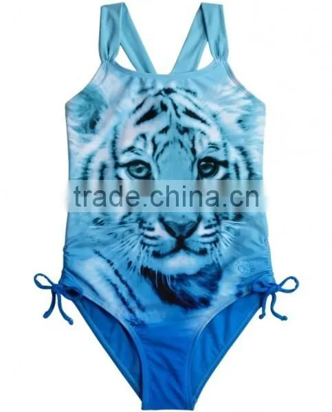 Good Quality Nylon/spandex Baby Girl Swimsuit One Piece Swimwear photo-2