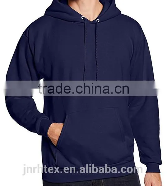 Cotton Polyester Plain Hoodies With Pocket photo-6