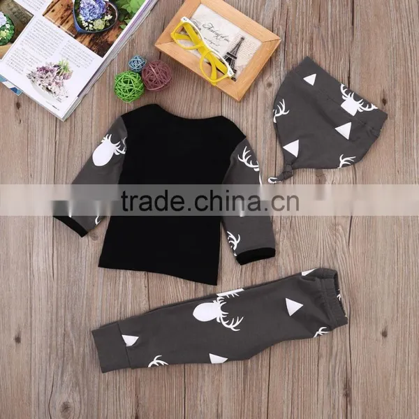 Cute Baby Clothing Deer Tops Long Sleeve T Shirt + Pants Baby Clothes Clothing Set photo-4