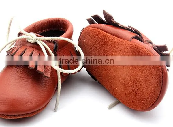 2017 Wholesale Genuine Leather Latest Leather Baby Baba Kids Shoes photo-5
