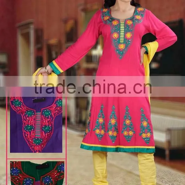 Yellow Latest Kurti Designs for Girls for Stitching 2015 photo-4