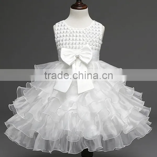 Elegant Girl Dress Girls 2015 Summer Fashion Pink Lace Party Flower Princess Wedding Dresses Baby Girl Dress photo-5