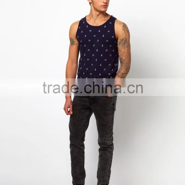 Anchor Print Pattern Throughout Vests photo-4