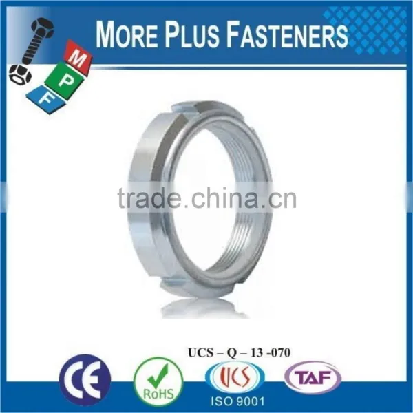 Made in Taiwan Hook Spanner Metric Fine Nylon Insert Round Type Black Phosphate Slotted Steel Round Spanner Nut photo-4