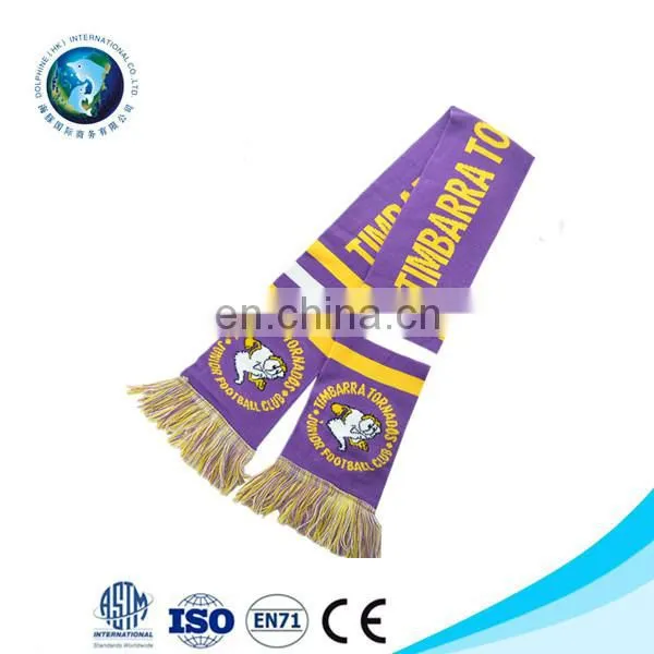 2016 Hot Sell Sports Scarf Kintted Acrylic Football Team Scarf photo-5