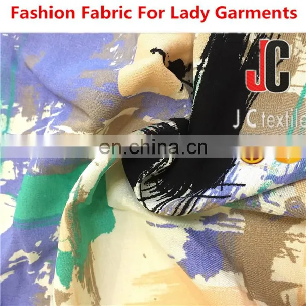 Textile Shanghai 100 Print Viscose Rayon Print Woven Challie Fabric for Woman Dress photo-2