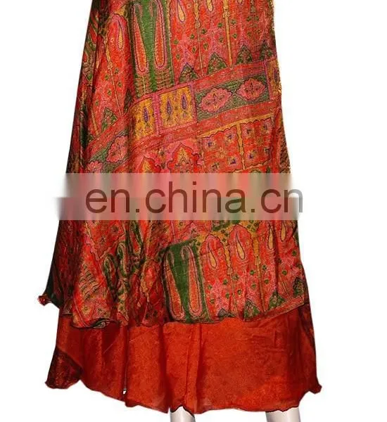 Indian Wrap Skirts Wholesale, Handmade Vintage Look Wrap Around Skirt India Online Shopping