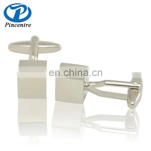 China Cheap Silver Plated Custom Stainless Steel Blank Cufflinks photo-2