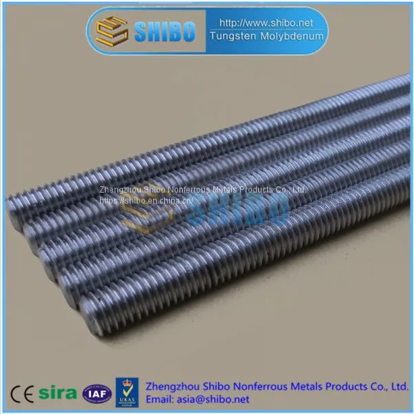 Factory Direct Supply Molybdenum Threaded Rod, Moly Thread Rod