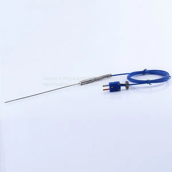 K Type Thermocouple Mineral Insulated Temperature Sensors With Standard Leads 2x7/0.2mm