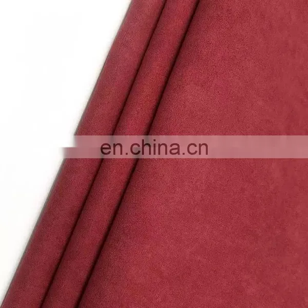 High Quality 75d*225d 100% Polyester Suede Fabric for Sofa photo-2