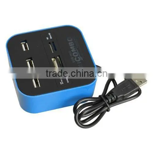 3 Port Usb Hub and Card Reader Combo for Computer Promotion Gift photo-4