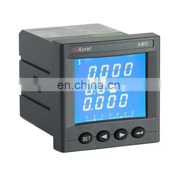 AMC72L-AI3/KC Acrel 72*72mm LCD Display Three Phase Ammeter With 2DI/2DO RS485 photo-2