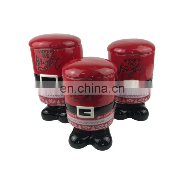 Factory New Christmas Santa Claus Ceramic Candy Cookie Jar