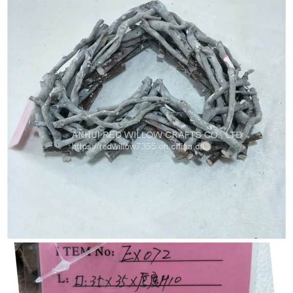 Willow and Tea Tree Twig Heart Shape Wreath photo-2