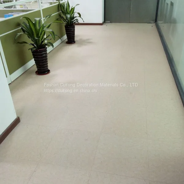 Marbled PVC Flooring Stone Grain Plastic Floor Cement Pattern Plastic Floor Grey LVT Flooring photo-3