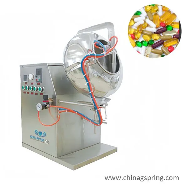 Automatic Pharmaceutical Capsule Tablet Coating Machine Stainless Steel High Efficiency Film Coater Pharmaceutical Industry