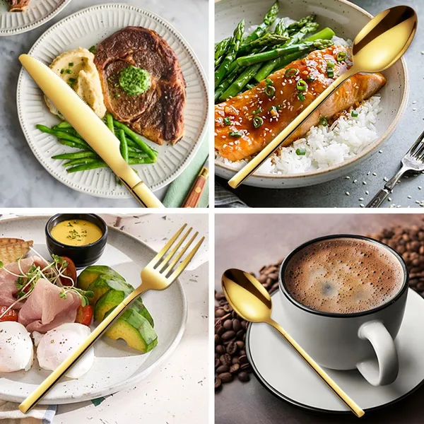 Hot Sales in Russia 24 Piece Stainless Steel Flatware Set, Silverware Set With Spoon Knife and Fork Set, Service for 6, Dishwasher Safe/Easy Clean photo-3