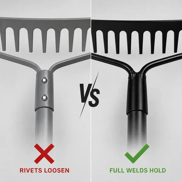 Landscaping Rake 14 Tine Bow Design For Flower Bed Garden Soil Raking Compost Spreading Lawn Edge Maintenance Toolnd photo-3
