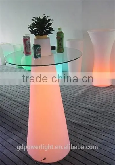 PE Plastic Bar Table With LED Light and Remote Control YXF-50120C photo-4