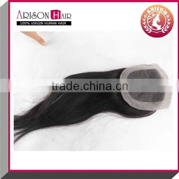 High Quality Natural Color Three Part Hair Closure Silk Base Closure Looks Natural photo-5
