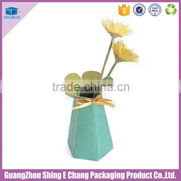 2016 Lovely Flower Design Luxury Custom Rigid Paper Printing Househole Flower Storage Vase/flower Packaging photo-2