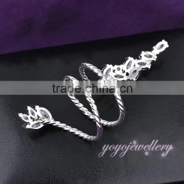New Arrival Lucky Stone Simple Finger Ladies Gold Ring Design