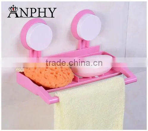 AN614 ANPHY Wall Mounted Plastic Soap,Towel Multifuction Storage shelf