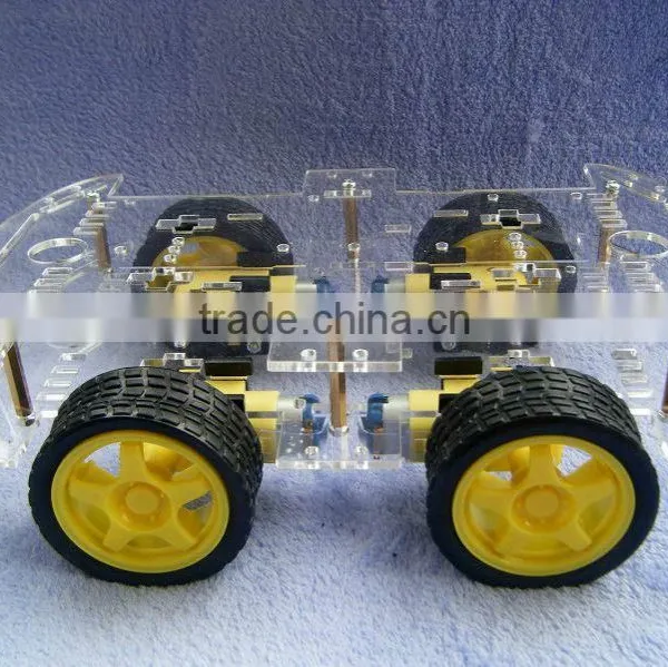Smart Car Chassis 4WD 4 Wheel Drive Motor With Full Magnetic Encoder Tachometer photo-2