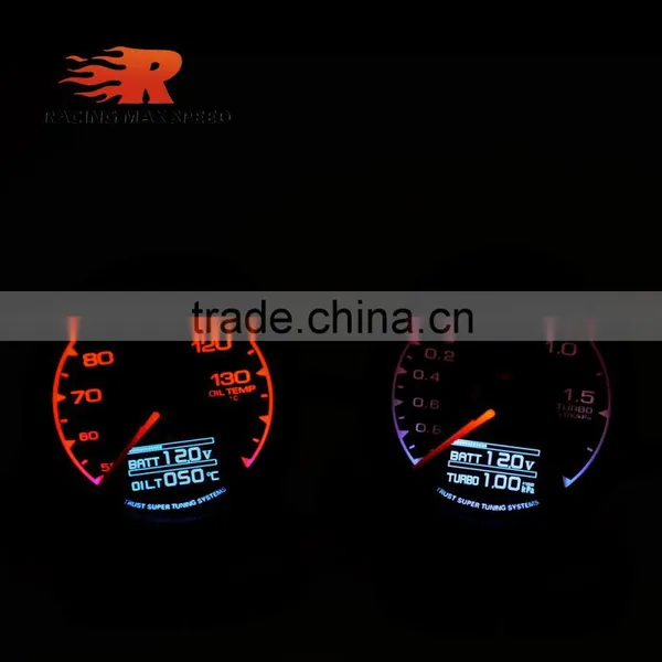 Wholesale LED Display Racing Auto Oil Filled Pressure Gauge photo-6