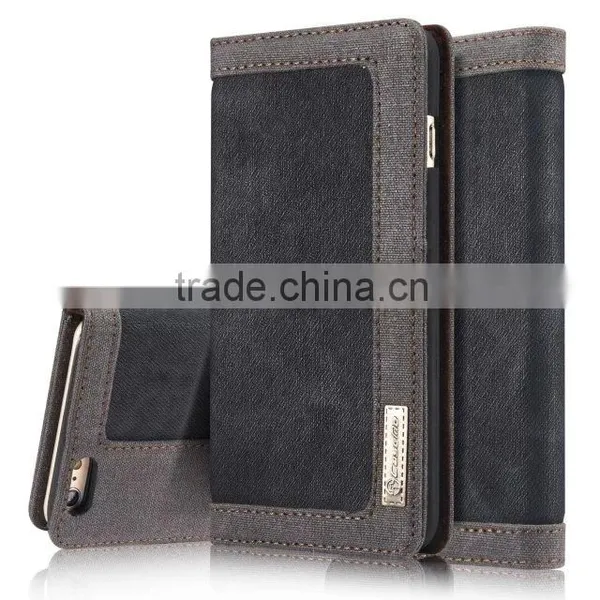 Caseme 006 Waterproof Wallet Jean Cloth Case for Iphone 6s/6 Flip Holder Case With Inner Card Slot for Iphone 6s/6 photo-4