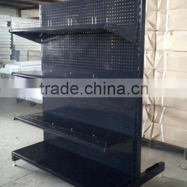 Cold Rolled Steel Supermarket Shelf With Double-side Back Panel photo-3